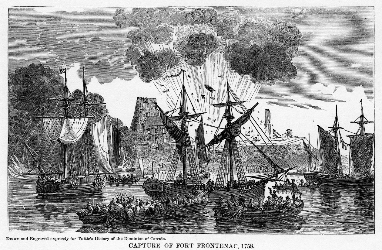 Eroberung von Fort Frontenac, 1758, 1877 von Unbekannt