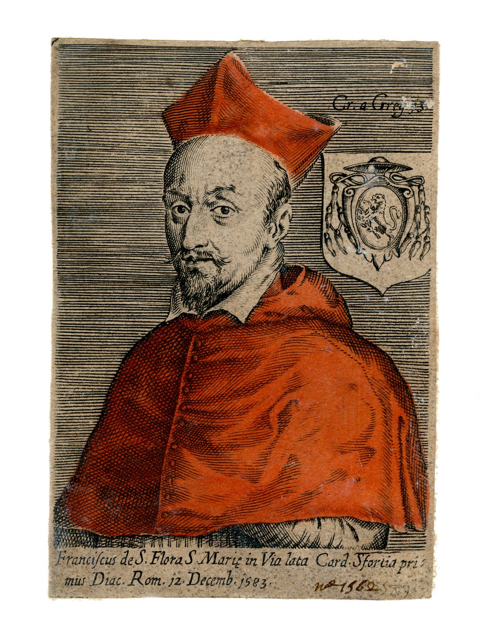 Kardinal Francesco Sforza, italienischer Priester, 16. Jahrhundert von Unbekannt