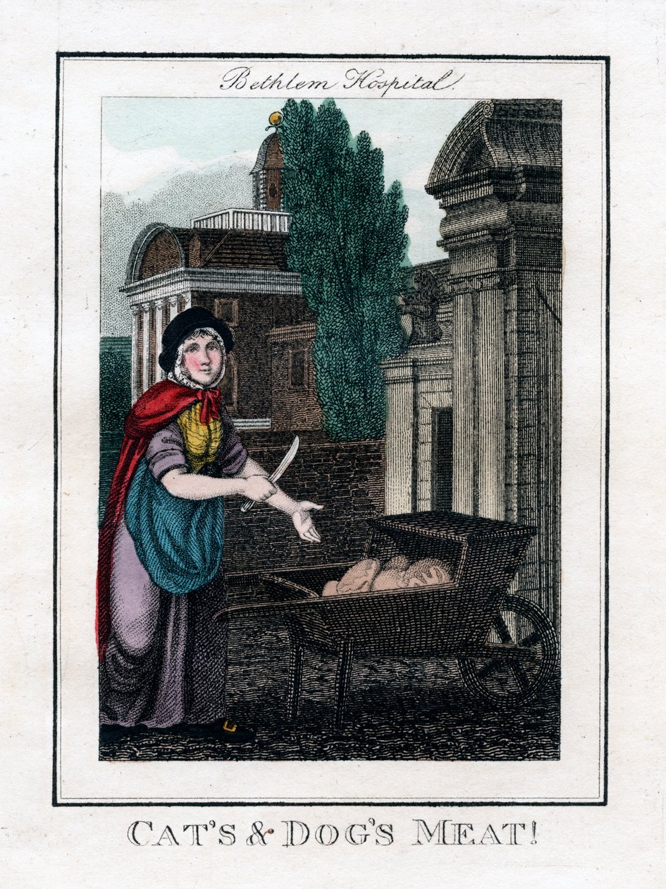 Katzen- und Hundefleisch!, Bethlem Hospital, London, 1805 von Unbekannt