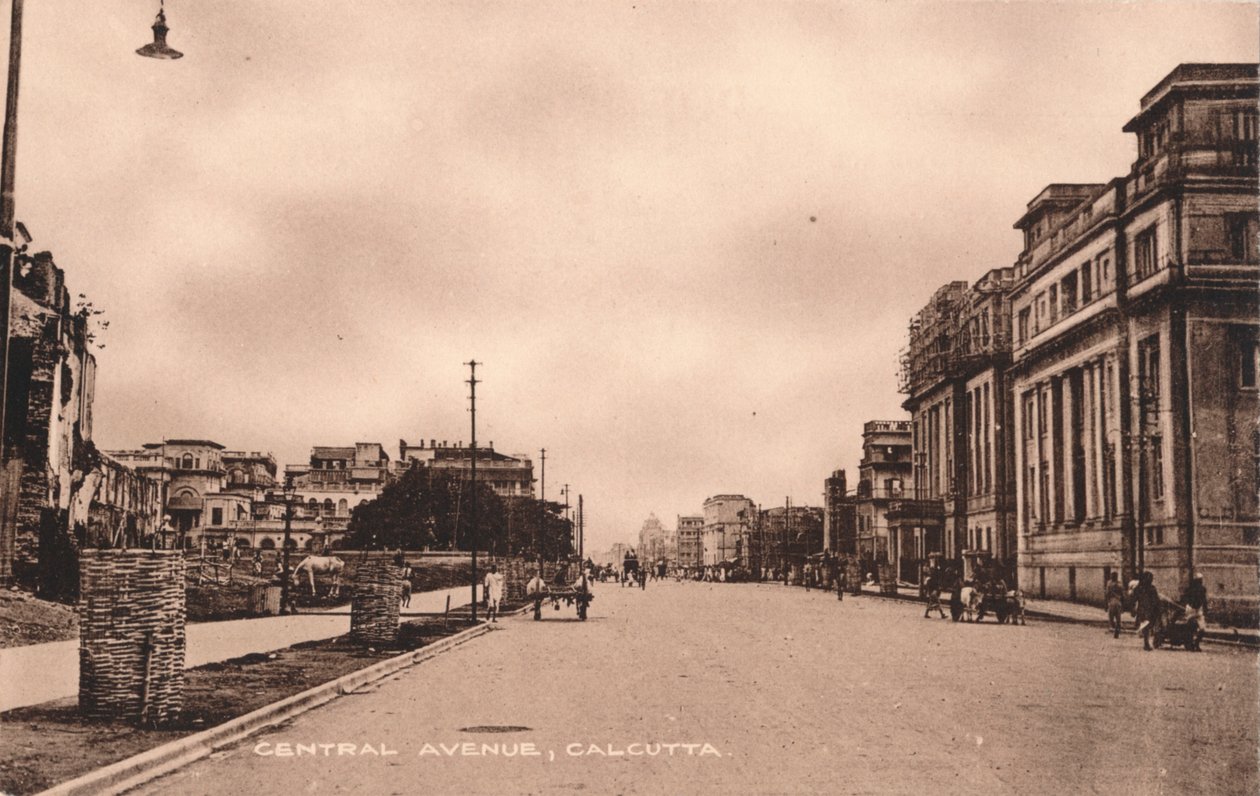 Central Avenue, Kalkutta, um 1900 von Unbekannt