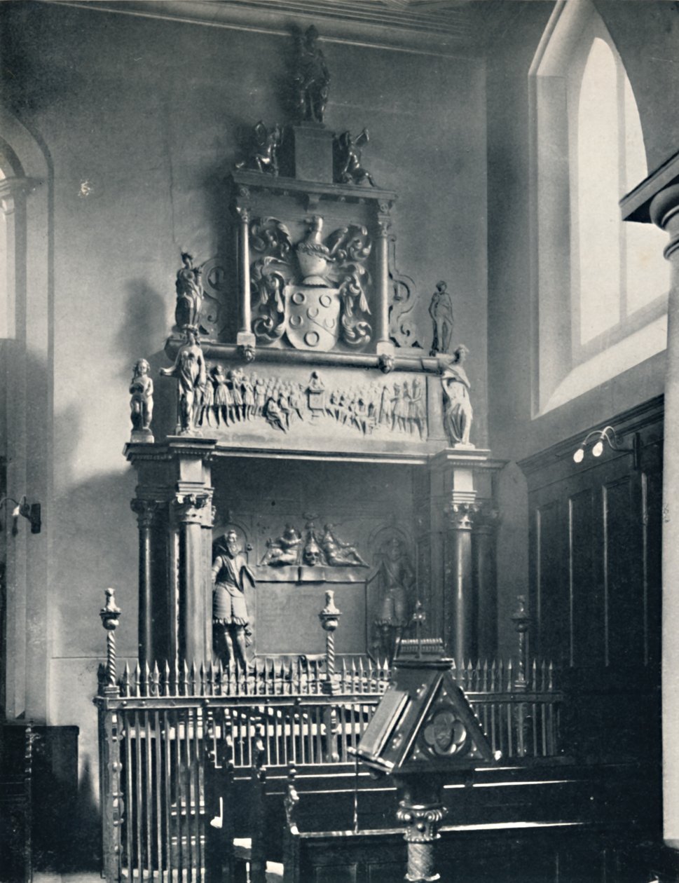 Charterhouse. Thomas Suttons Denkmal in der Kapelle, 1925 von Unbekannt