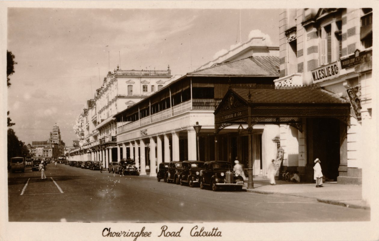 Chowringhee Road, Kalkutta, um 1940 von Unbekannt