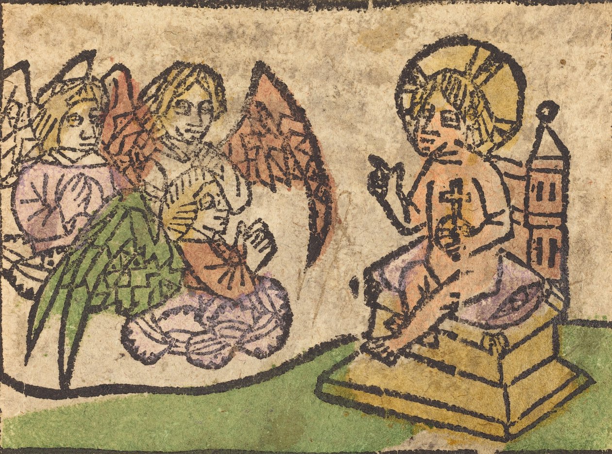 Christkind mit drei Engeln von Unbekannt