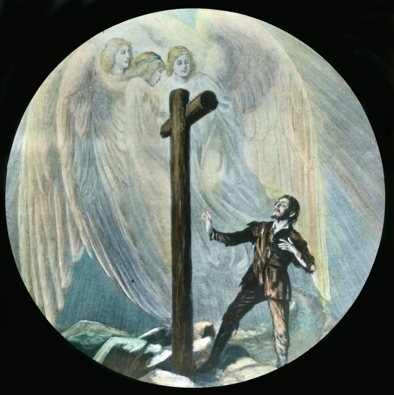 Christian kommt ans Kreuz (ca. 1910) von Unbekannt