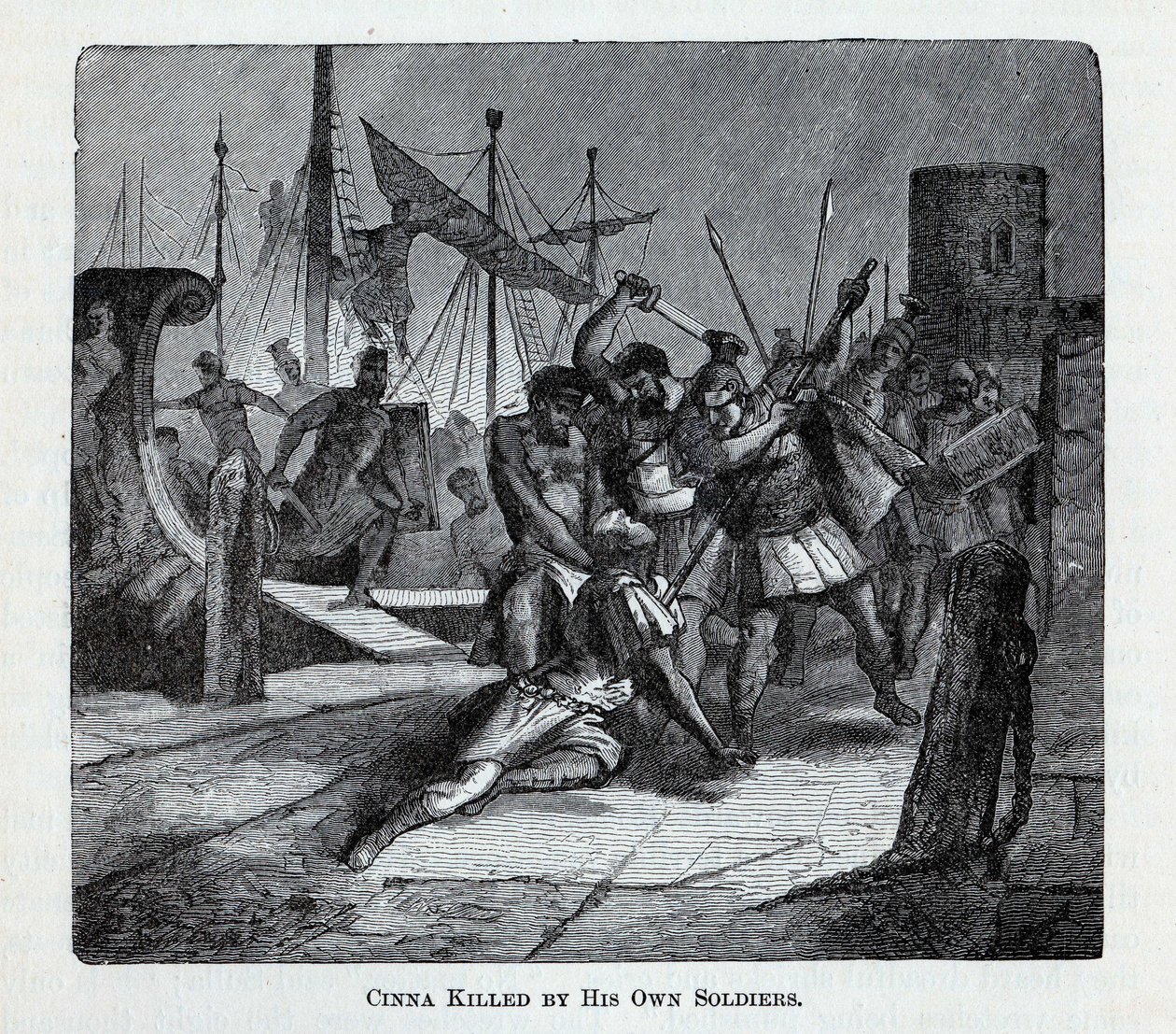 Cinna wird von seinen eigenen Soldaten getötet, 1882 von Unbekannt