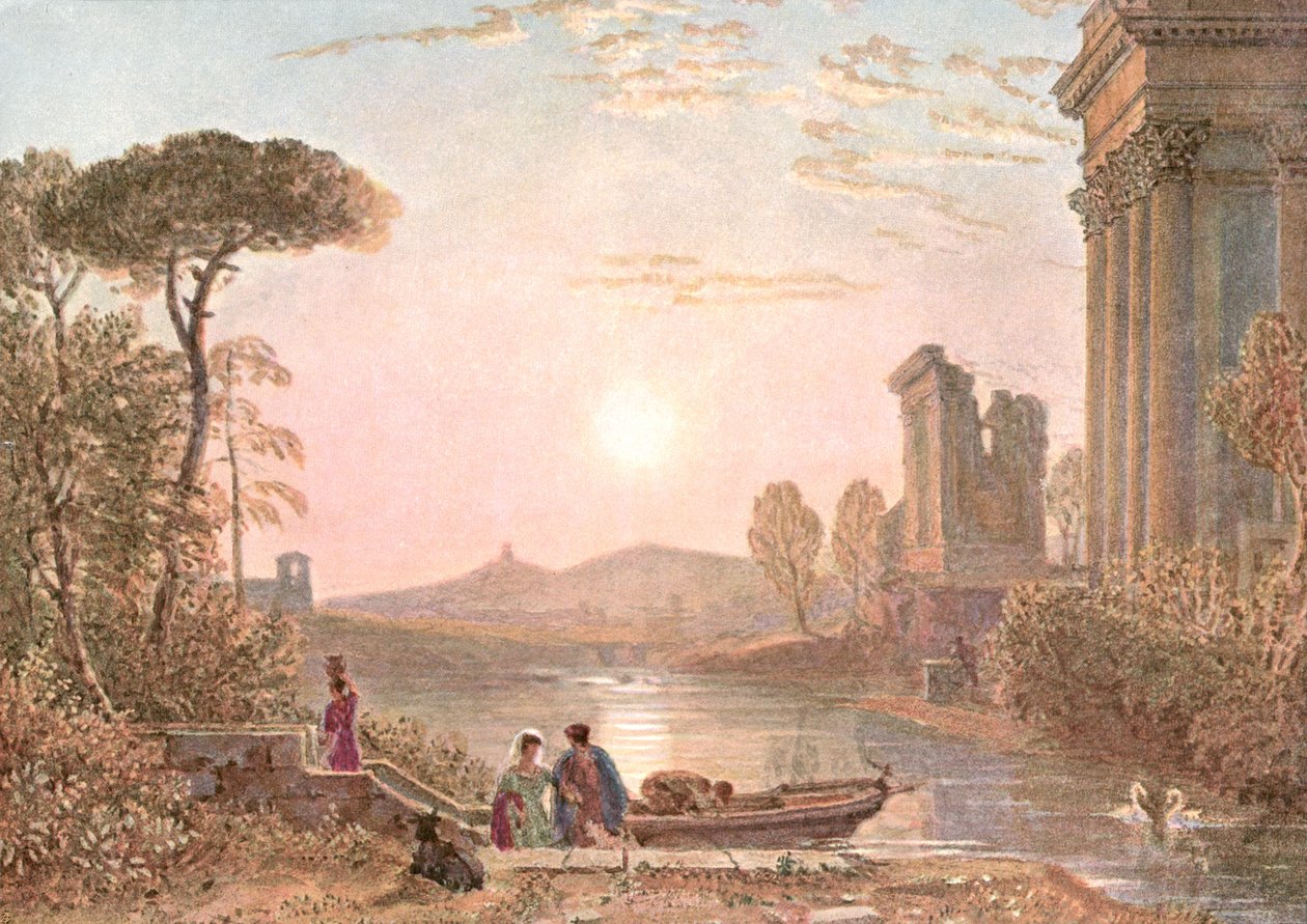 Klassische Landschaft, ca. 1900 von Unbekannt