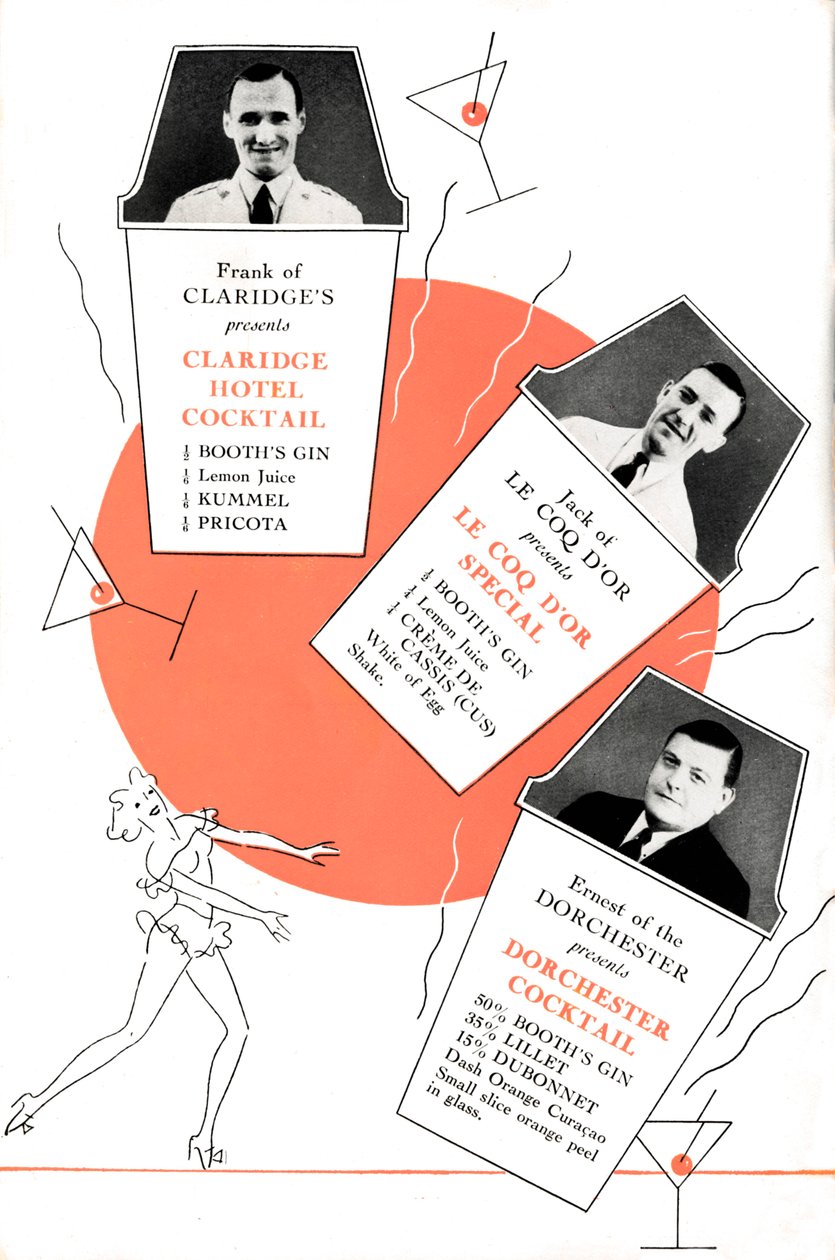 Cocktailrezepte, ca. 1935 von Unbekannt