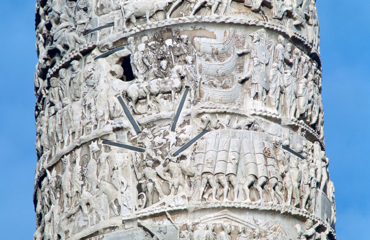 Säule des Marcus Aurelius, Detail, Piazza Colonna, Rom von Unbekannt
