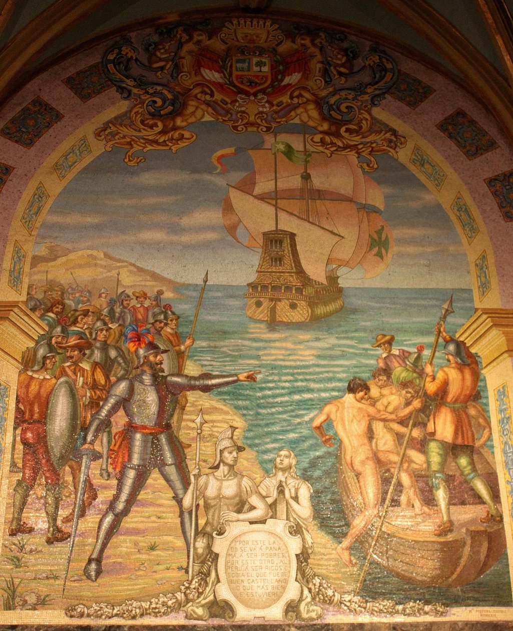 Eroberung von Peru durch Francisco Pizarro von Unbekannt