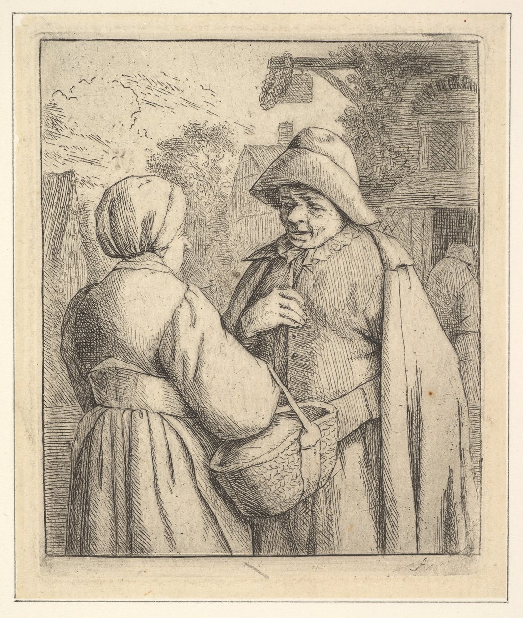 Gespräch auf der Straße, 1610-85 von Unbekannt