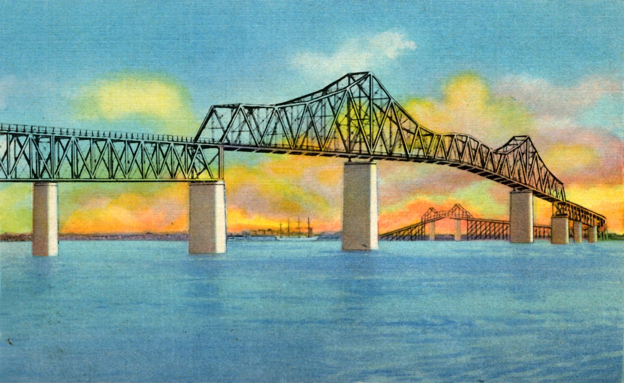 Cooper River Bridge, Charleston, S.C., 1942 von Unbekannt