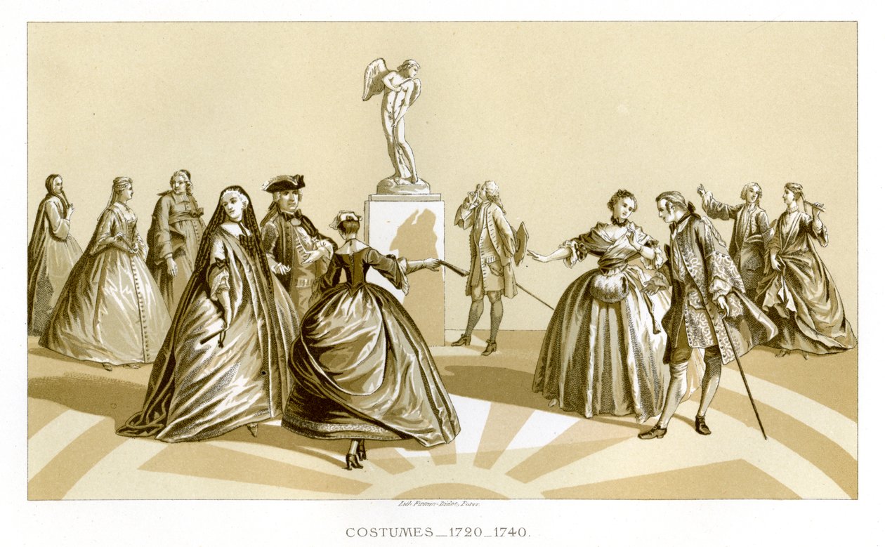 Kostüme, 1720-1740, 1885 von Unbekannt