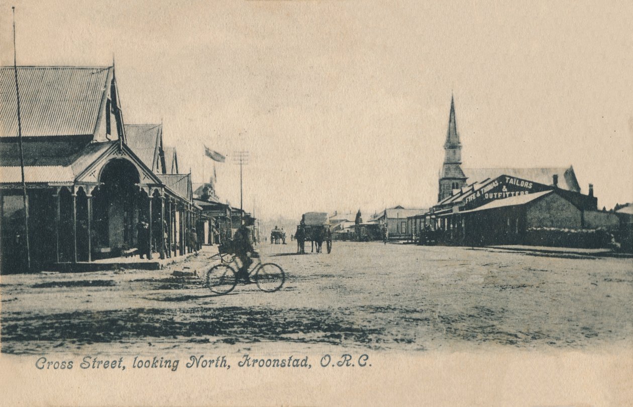 Cross Street, Blick nach Norden, Kroonstad, O.R.C, um 1905 von Unbekannt