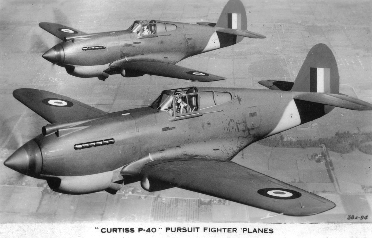 Curtiss P-40 Jagdflugzeuge von Unbekannt