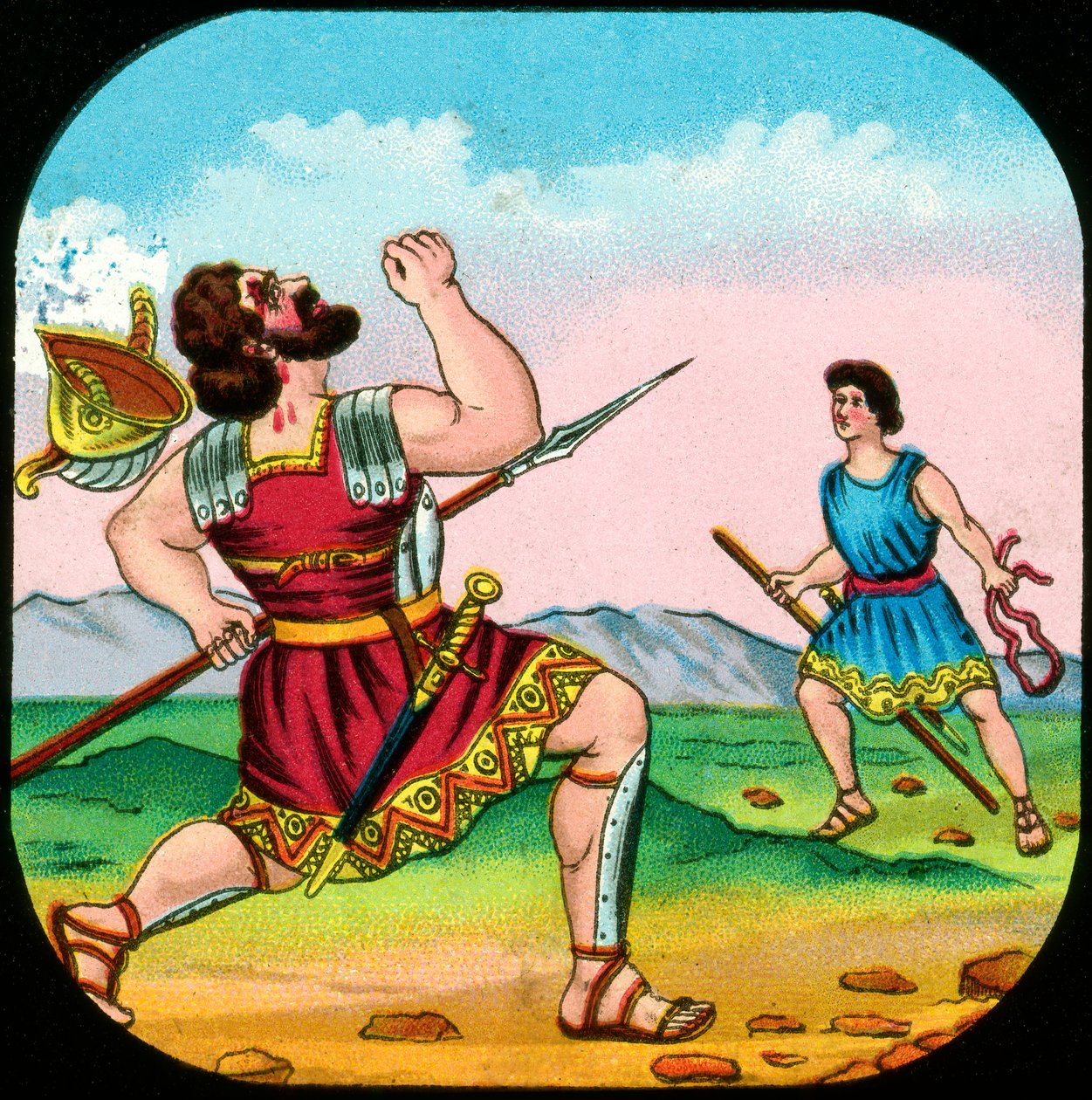 David tötet Goliath von Unbekannt