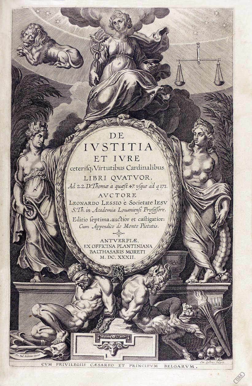 De iustitia et iure von Leonardus Lessius, 1632 von Unbekannt