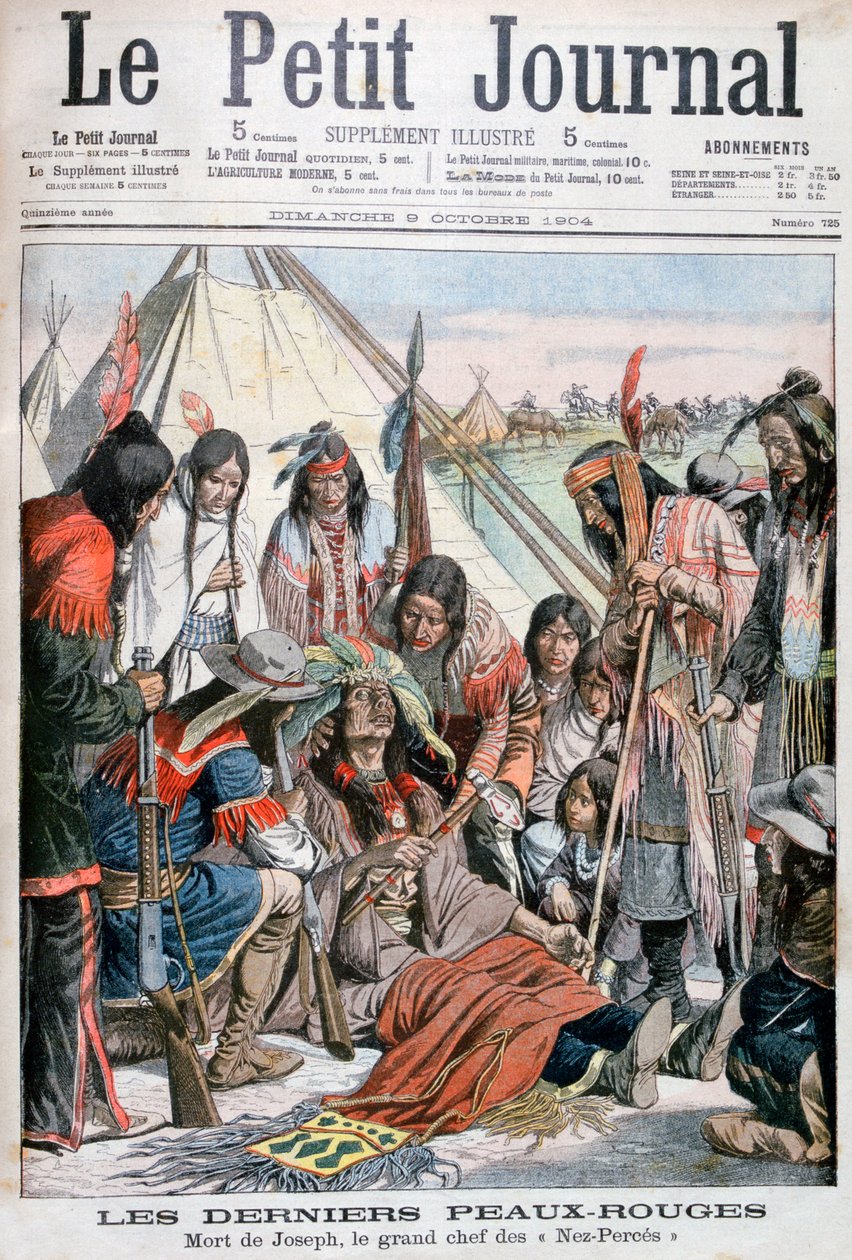 Tod von Joseph, Häuptling der Nez-Perce, 1904 von Unbekannt