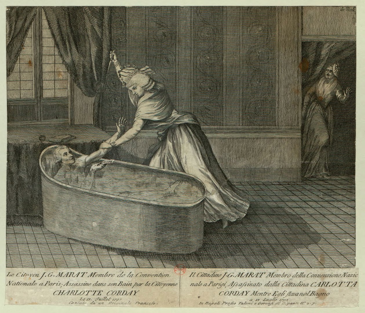 Tod von Marat, ca. 1793 von Unbekannt