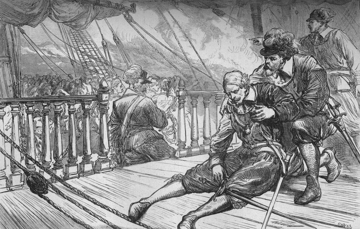 Tod von Van Tromp, 10. August 1653, ca. 1880 von Unbekannt