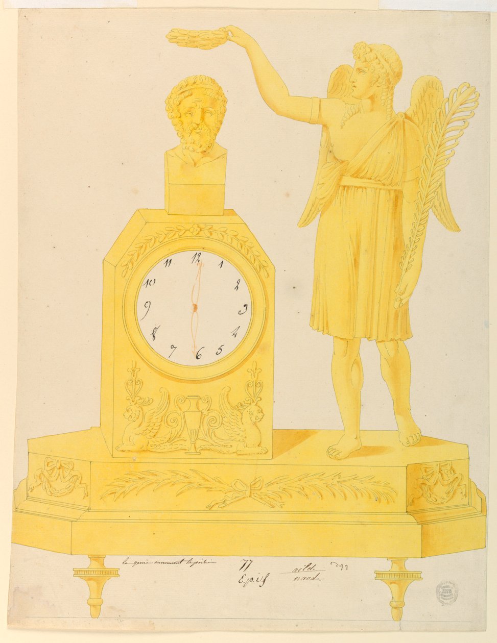 Entwurf für eine Uhr von Unbekannt