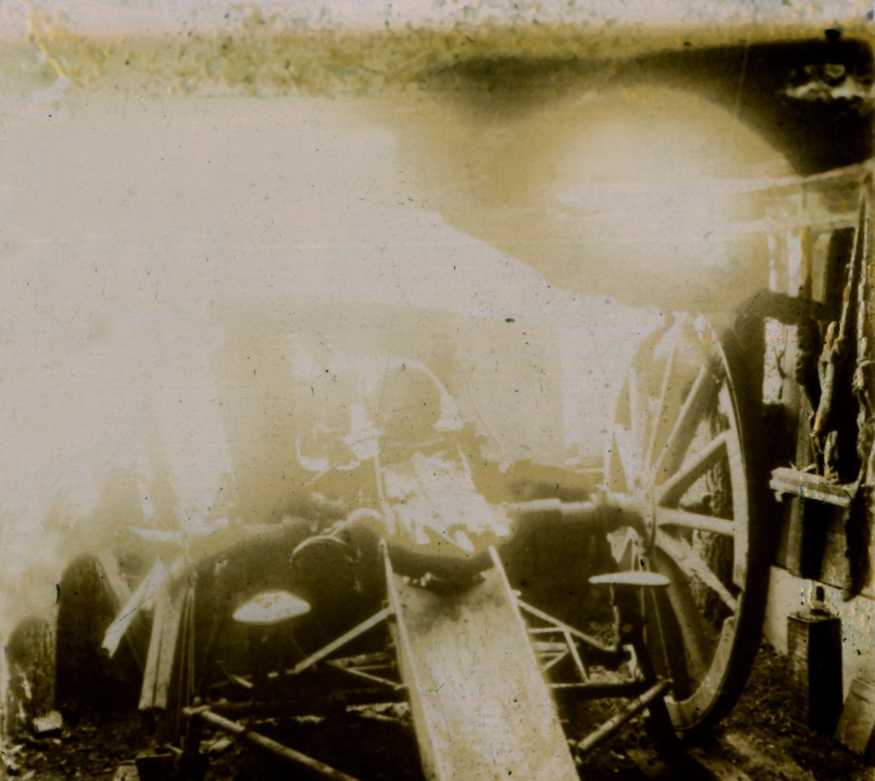 Zerstörte 75, automatische Flugabwehrkanone, ca. 1914-1918 von Unbekannt