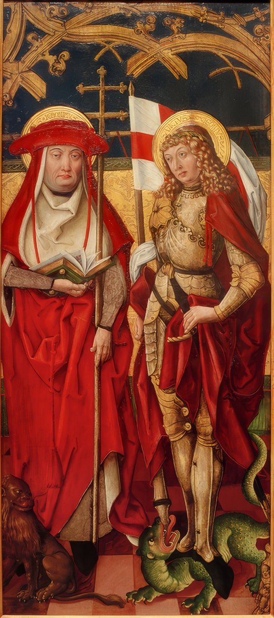 Die Heiligen Hieronymus und Georg von Unbekannt