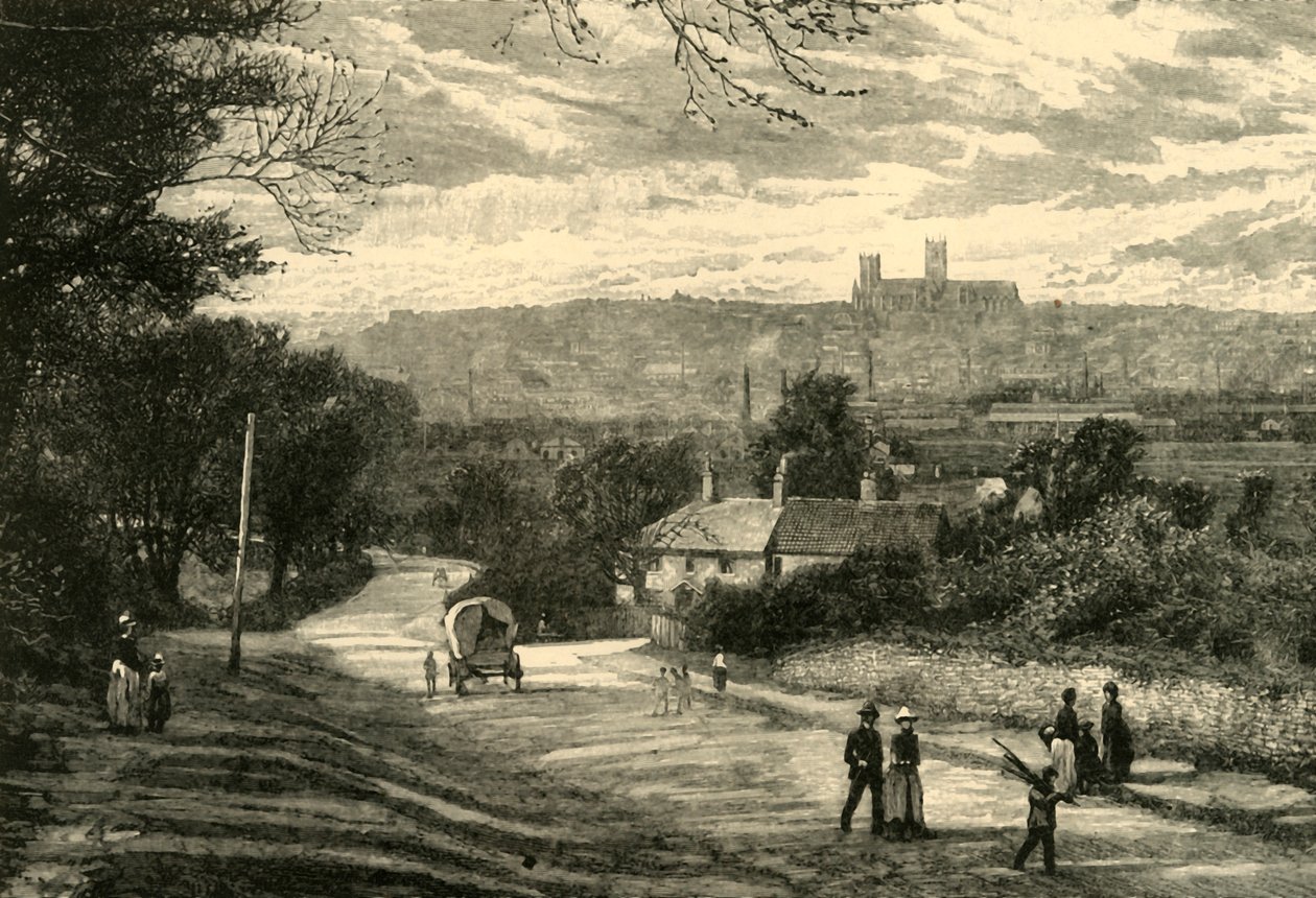Entfernter Blick auf Lincoln von Unbekannt