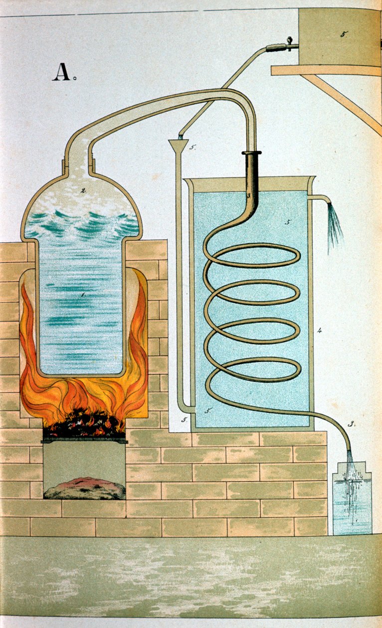 Destillation, 1882 von Unbekannt