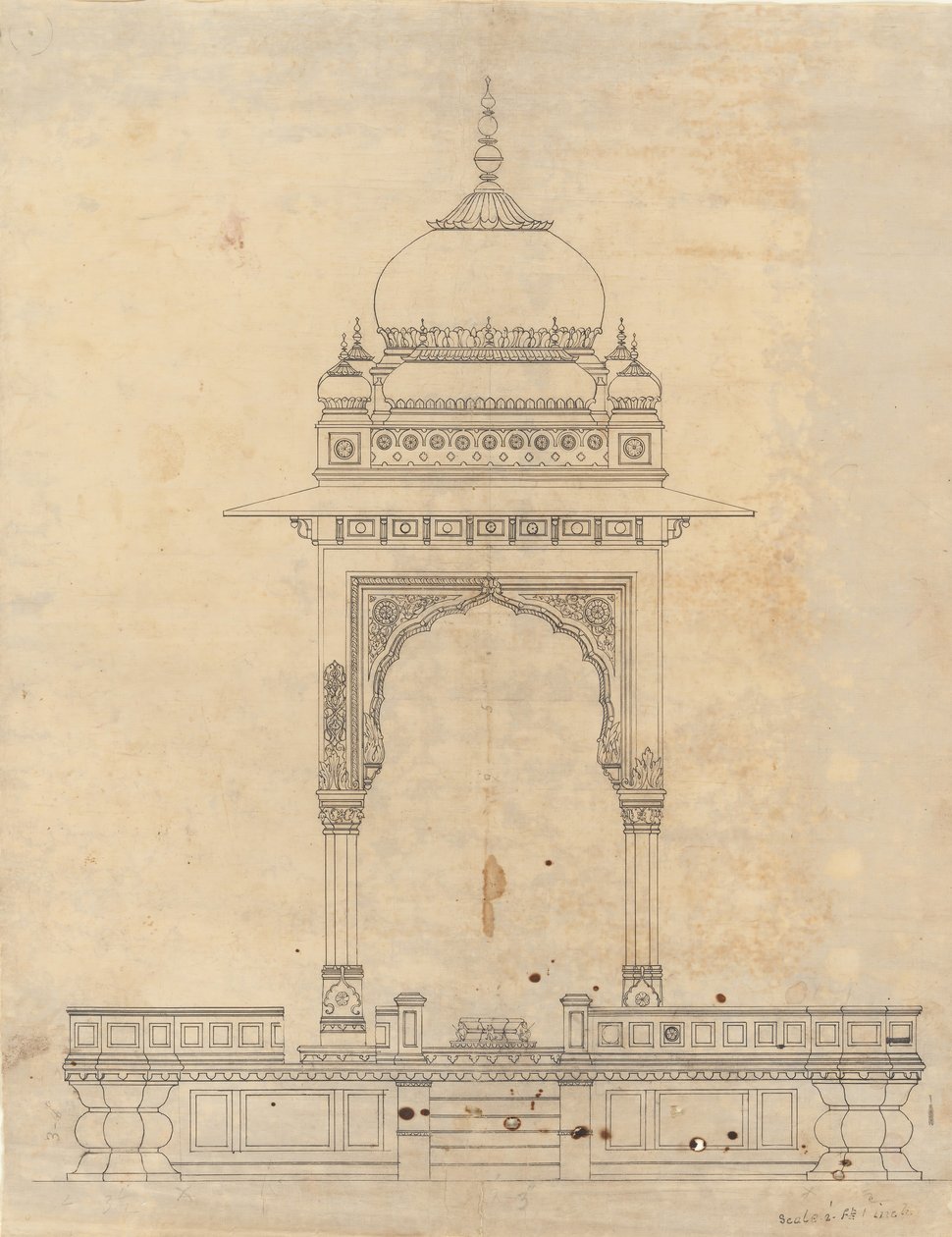 Kuppelpavillon, ca. 1830 von Unbekannt