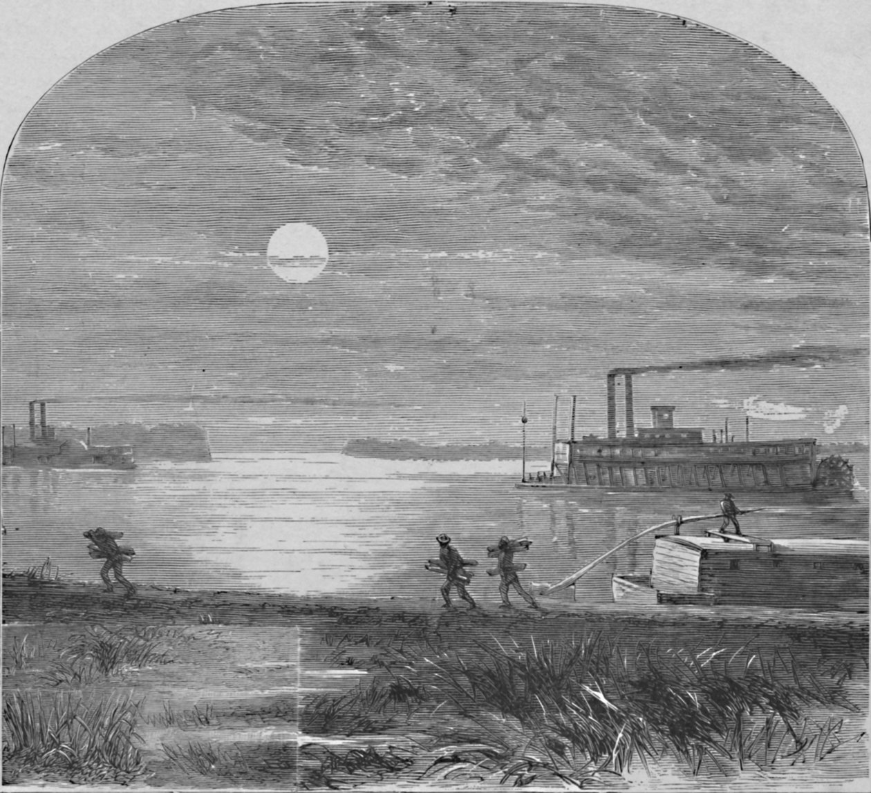 Den Mississippi hinunter, 1883 von Unbekannt