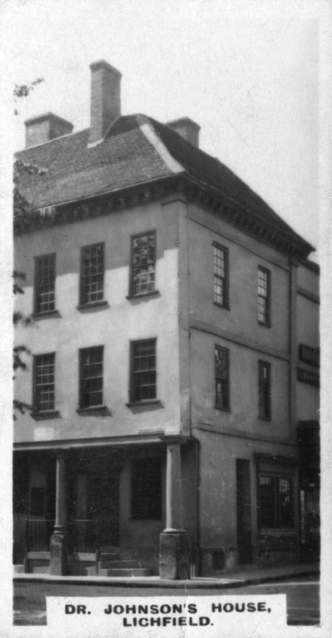 Dr. Johnsons Haus, Lichfield, Staffordshire, um 1920er Jahre von Unbekannt