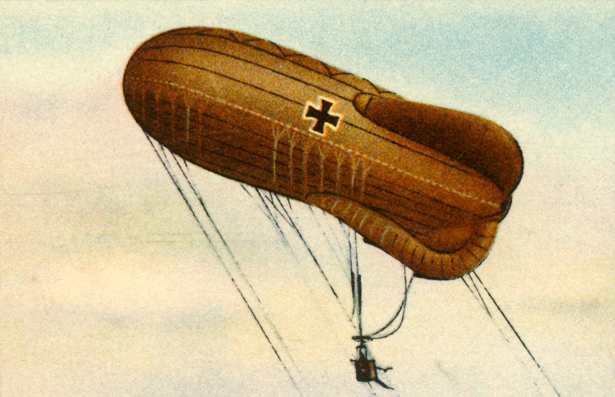 Drachen-Ballon, ca. 1898, 1932 von Unbekannt