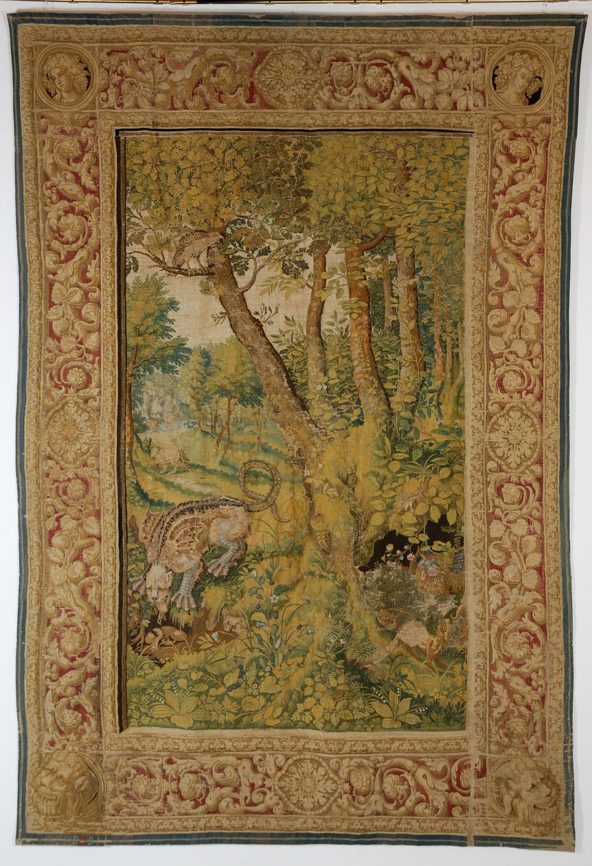 Drache frisst Eier (Wandteppich) von Unbekannt