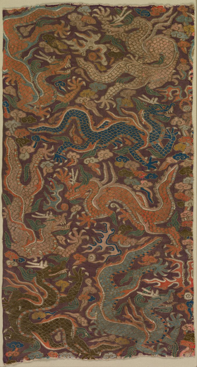 Drachen jagen flammende Perlen, 1200er oder früher von Unbekannt