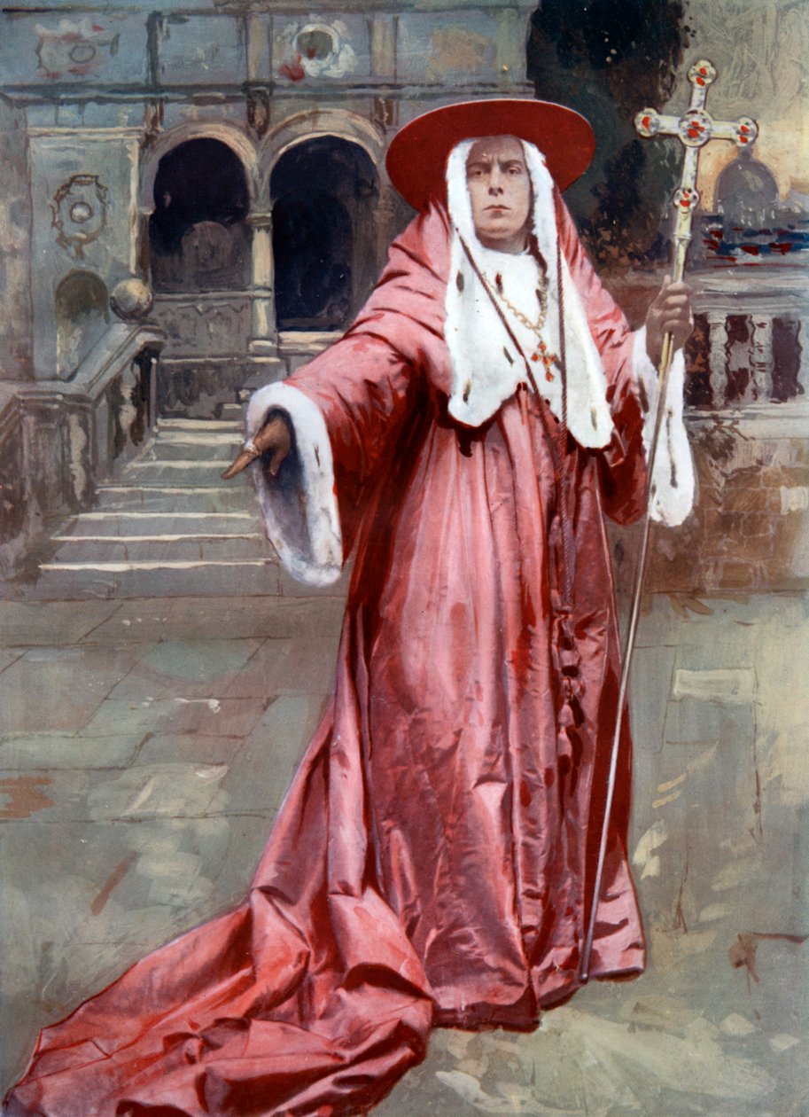 ES Willard in Der Kardinal, ca. 1902 von Unbekannt