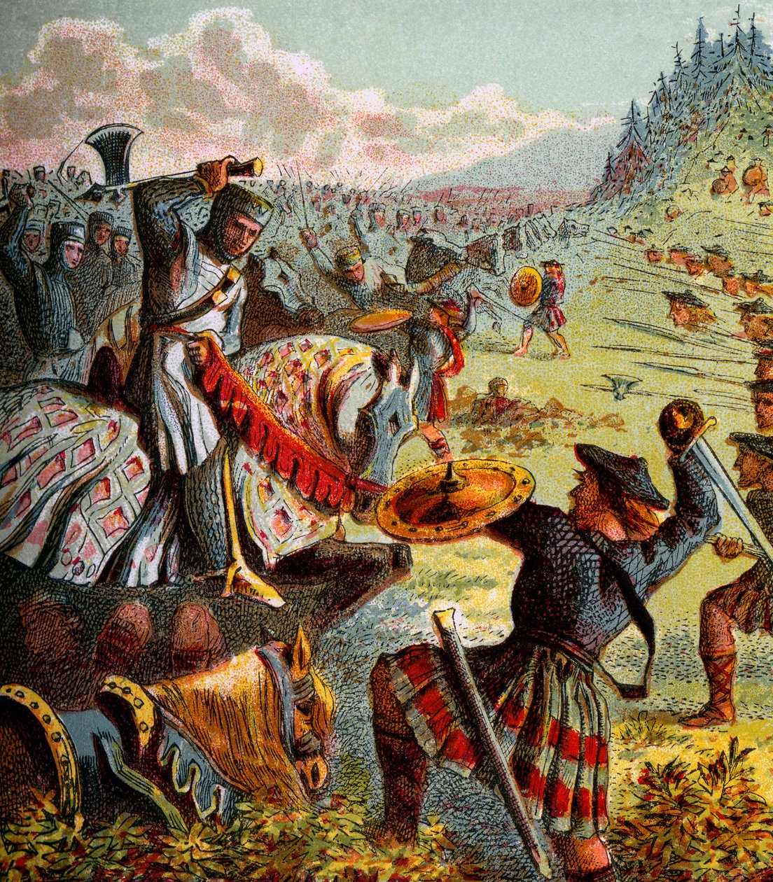 Edward I greift Schottland an, ca. 1850 von Unbekannt