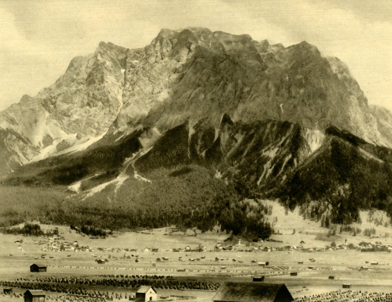 Ehrwald und die Wettersteinberge, Tirol, Österreich von Unbekannt
