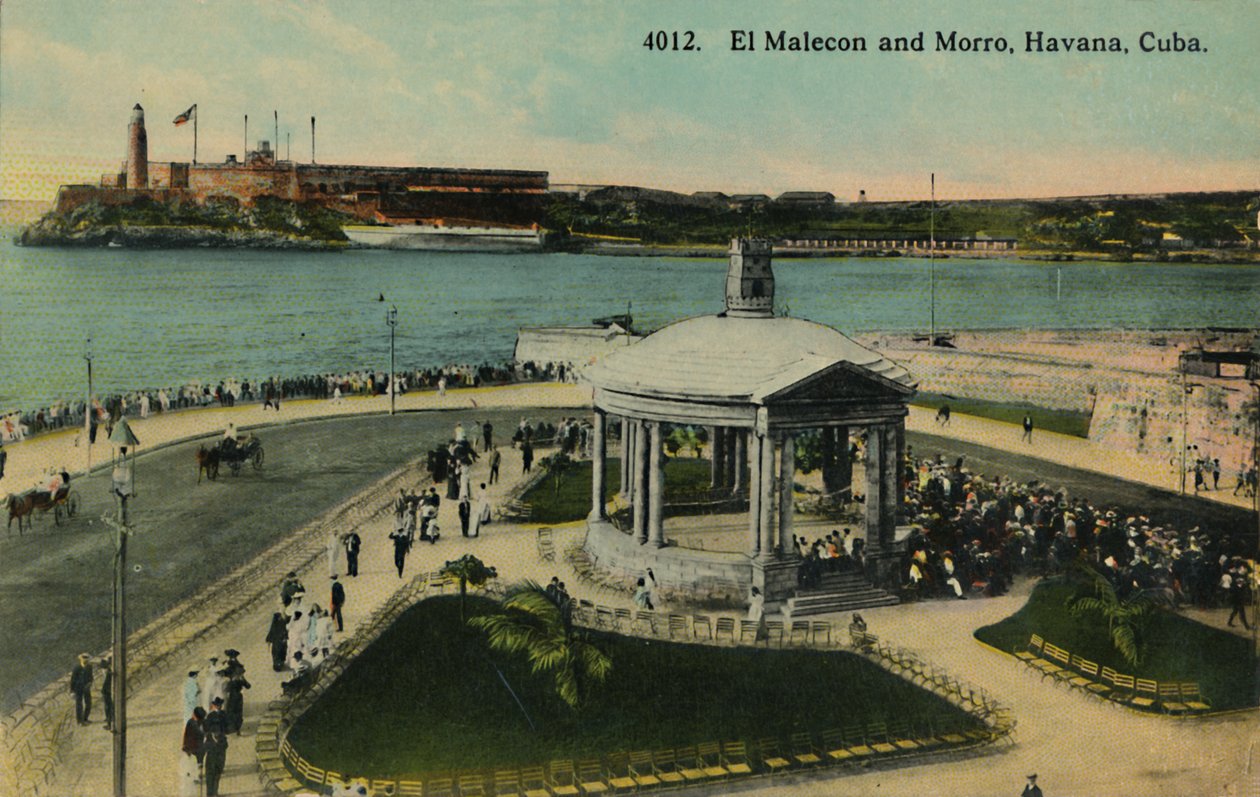 El Malecon und Morro, Havanna, Kuba, um 1915 von Unbekannt