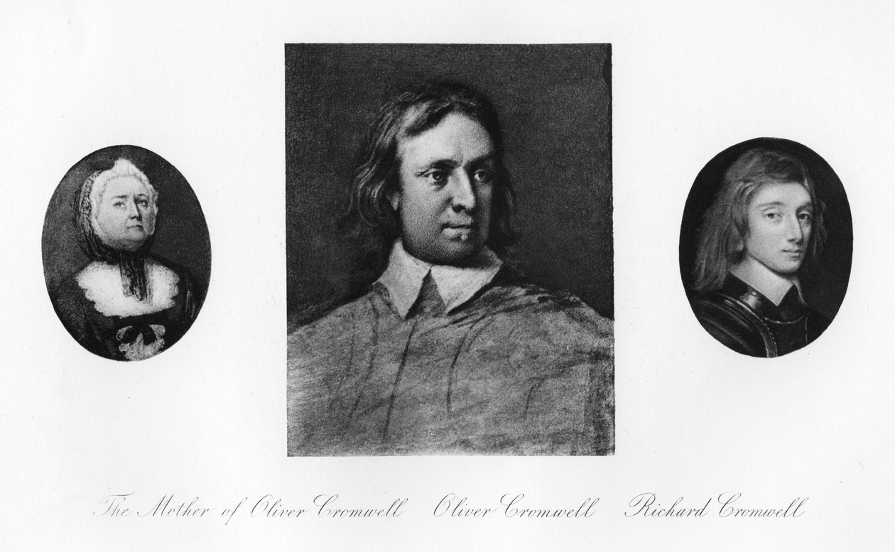Elizabeth Cromwell, Oliver Cromwell und Richard Cromwell, 1907 von Unbekannt