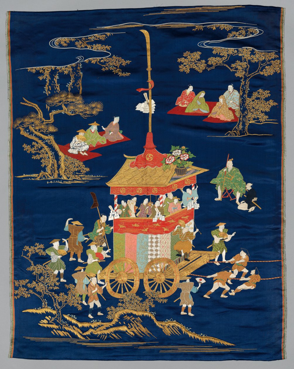 Bestickte Fukusa, späte 1800er-frühe 1900er von Unbekannt
