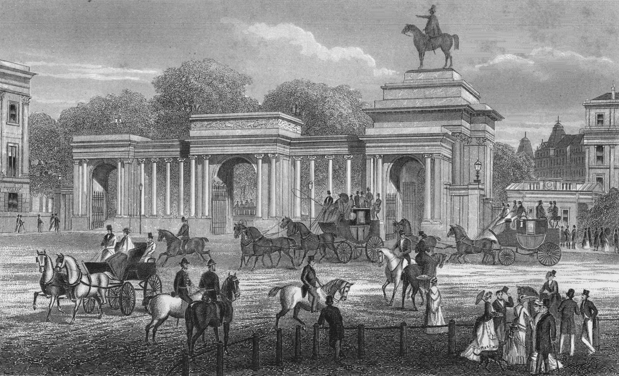 Eingang zum Hyde Park, London, um 1850 1878 von Unbekannt