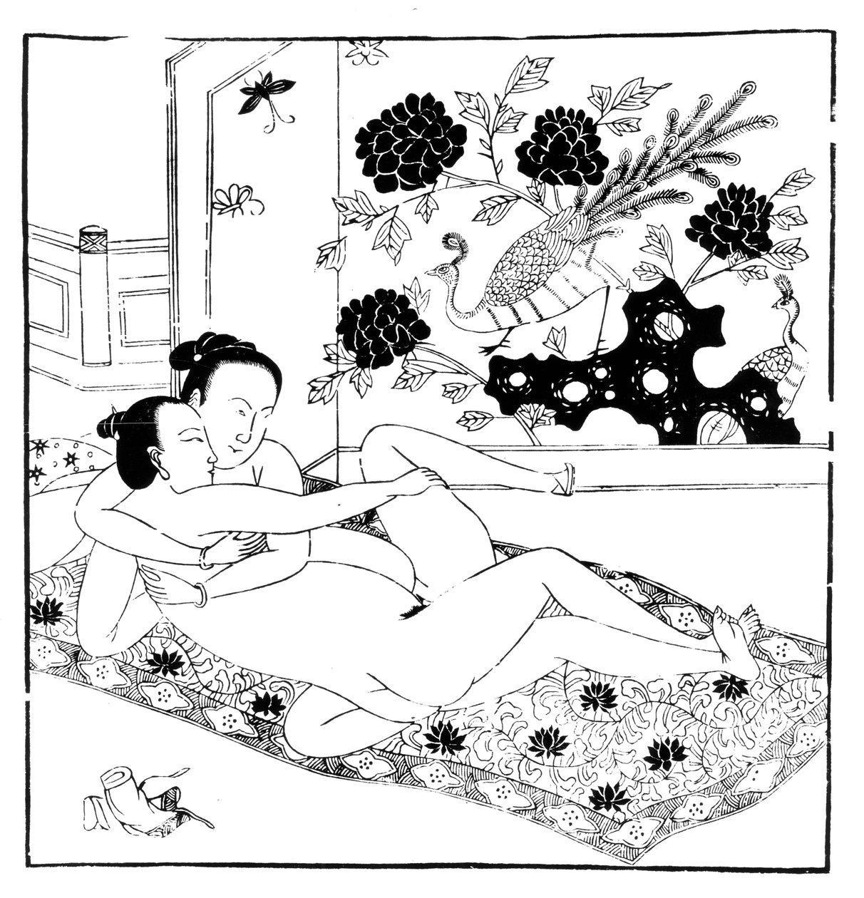 Erotische Gravur, chinesisch von Unbekannt