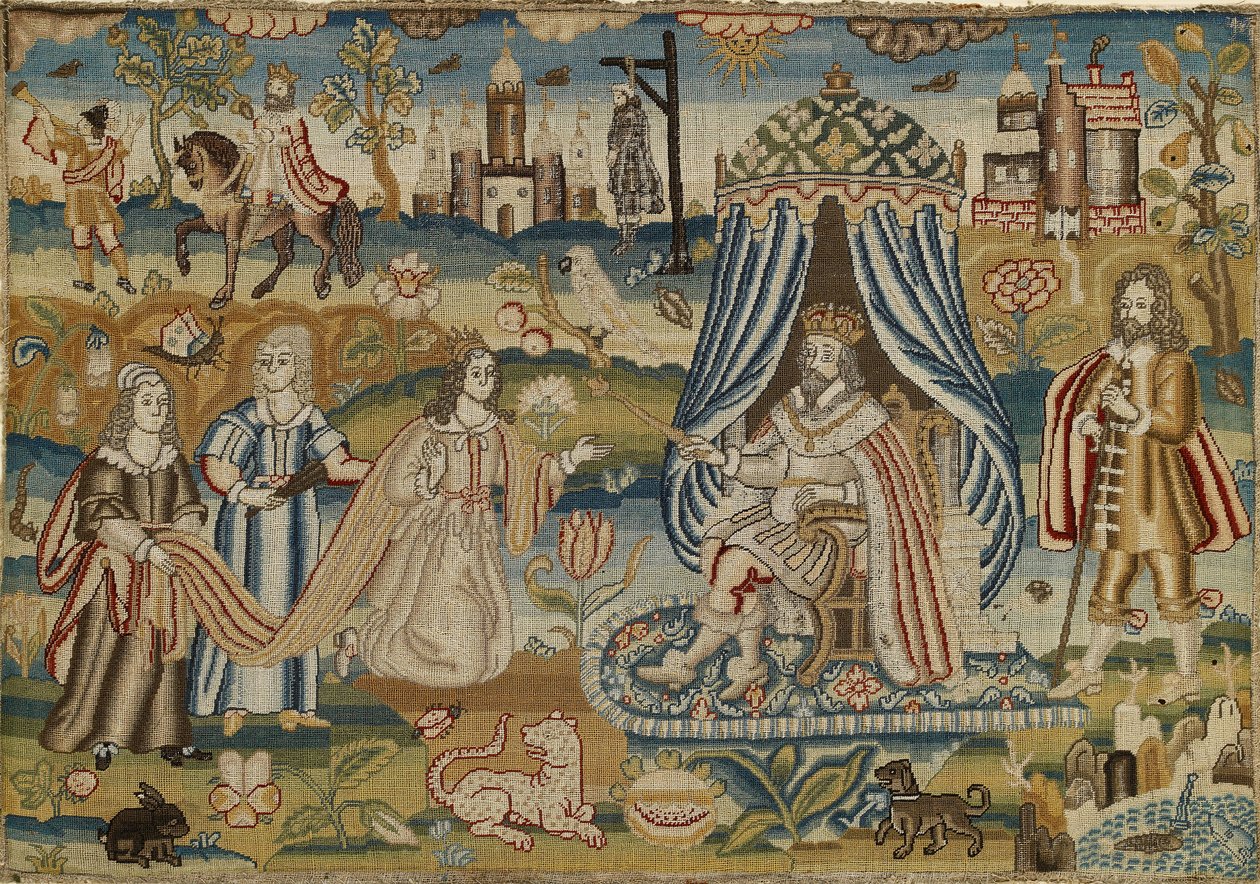 Esther und Ahasverus, Mitte bis Ende des 17. Jahrhunderts von Unbekannt