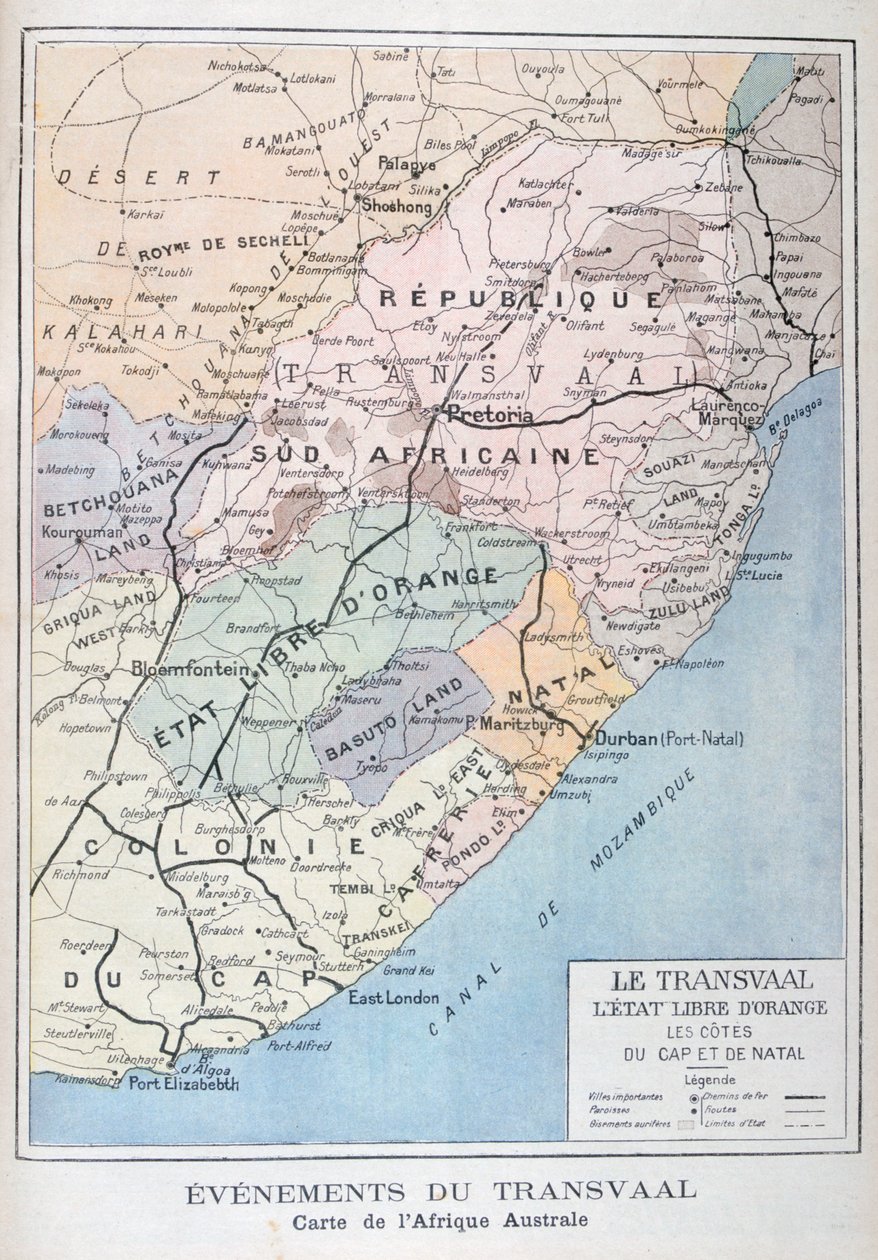 Ereignisse im Transvaal, Afrika, 1899 von Unbekannt