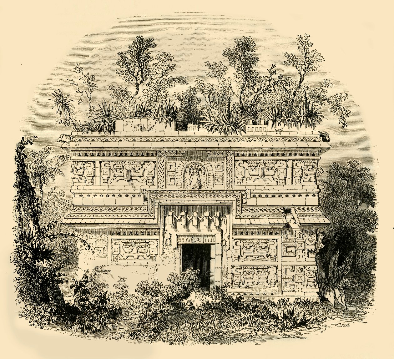 Fassade eines einheimischen Palastes in Yucatan, 1890 von Unbekannt