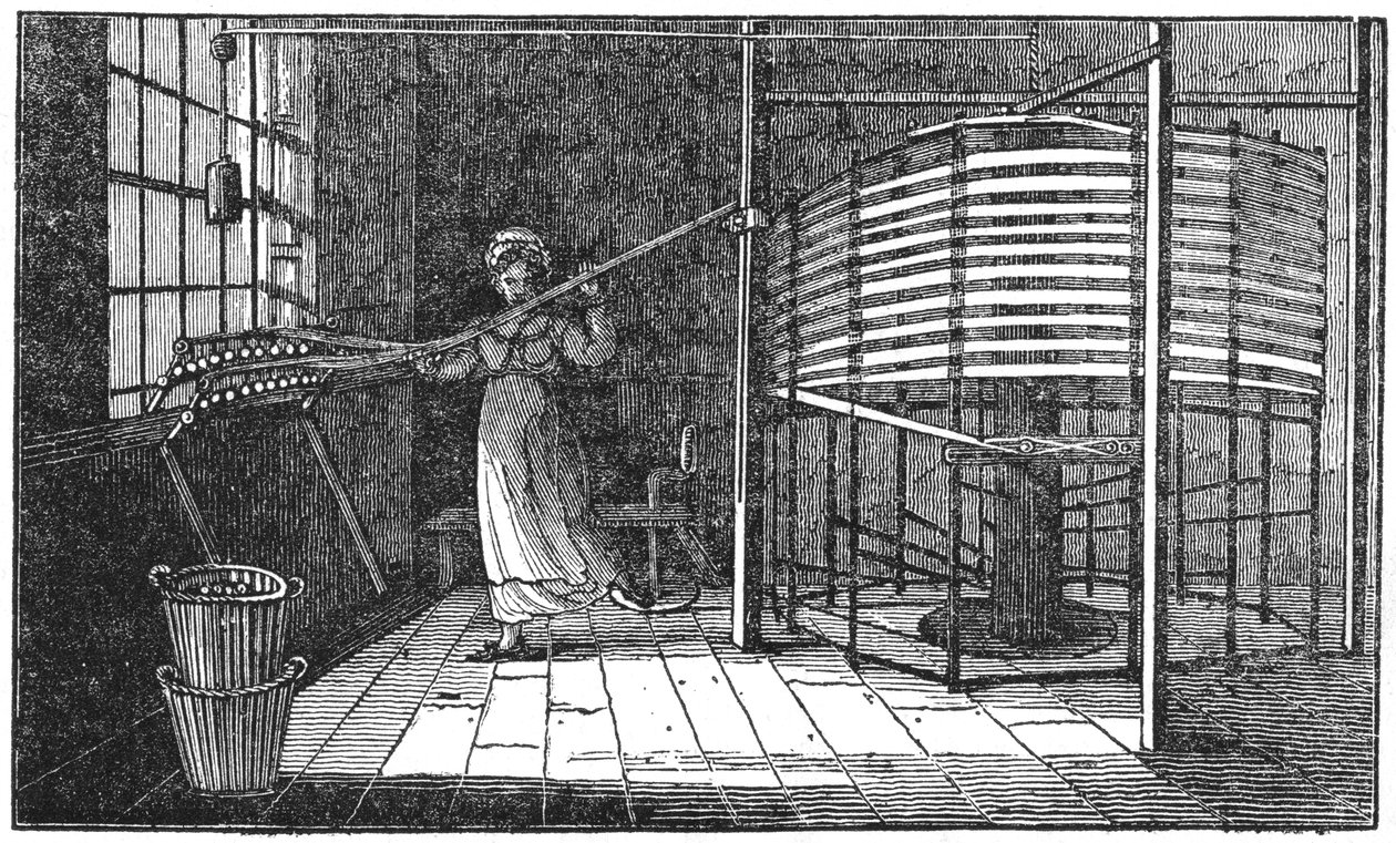Weibliche Seidenarbeiterin, Spitalfields, London, 1833 von Unbekannt