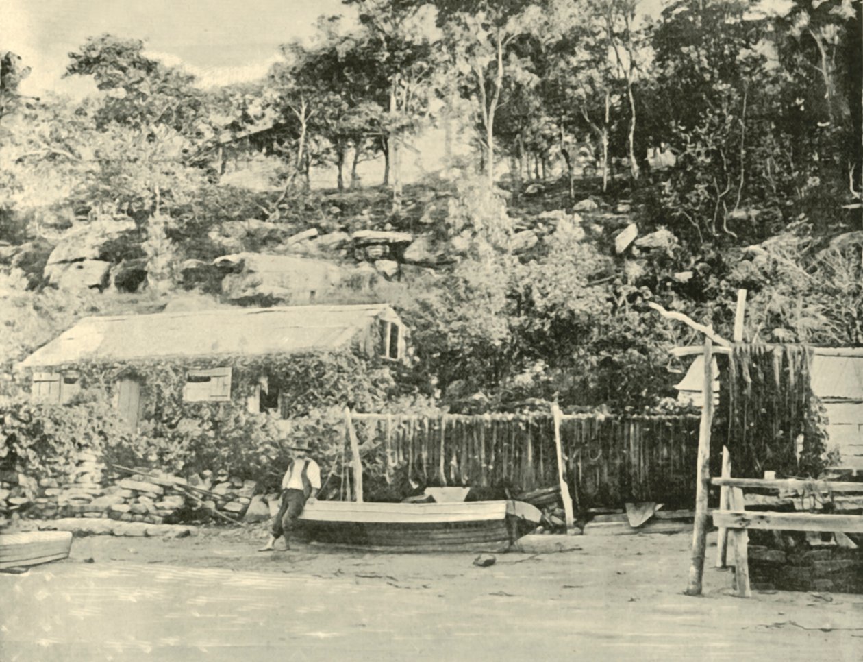 Fischerhütte, Como von Unbekannt