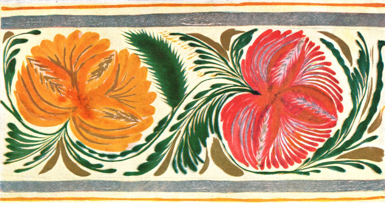 Florales Design, Ukraine, 1925, 1928 von Unbekannt