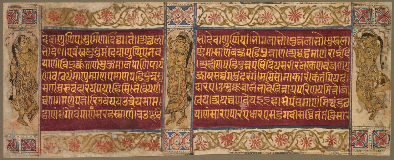 Folio mit tanzenden Frauen, frühe 1500er von Unbekannt
