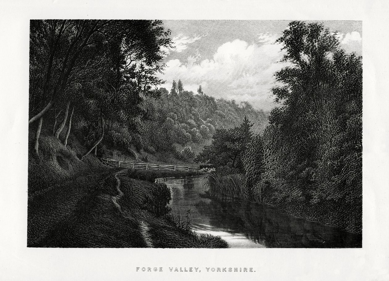 Forge Valley, Yorkshire, 1896 von Unbekannt